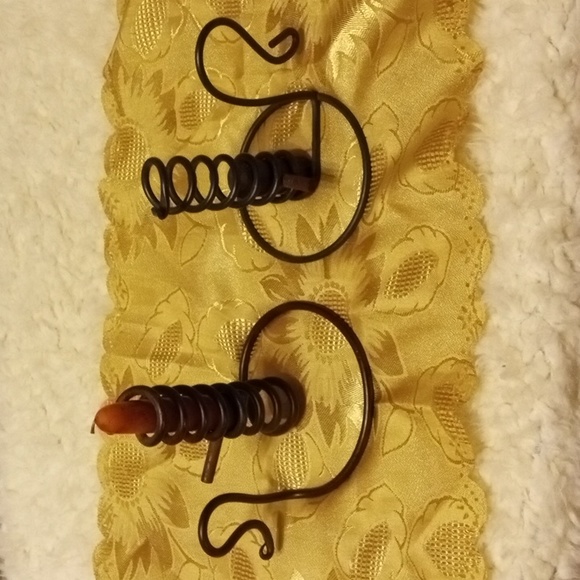 - Pair of Vintage Amish Courting Candle Holders - Picture 1 of 9